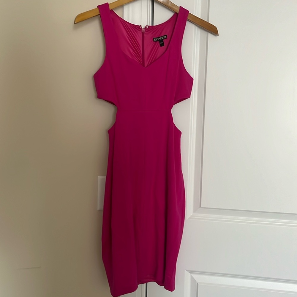 Hot pink mini dress